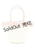 m petit by misako / AMリボンツキカゴトート  ピンクＸアイボリー T-26-02-27-001-0-BG-SA-ZT