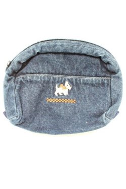 画像1: PINK HOUSE / テリア刺繍デニムポーチ  青デニム T-26-02-27-026-LO-ZA-SA-ZT