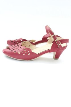 画像3: an another angelus / アイアンフレームカットワークサンダル L ボルドー T-26-02-27-027-CA-SH-SA-ZT