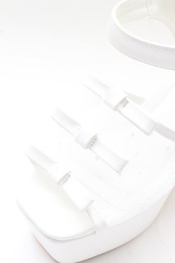 画像6: evelyn / 3連リボン厚底サンダル M 白 T-26-02-27-028-LO-SH-SA-ZT