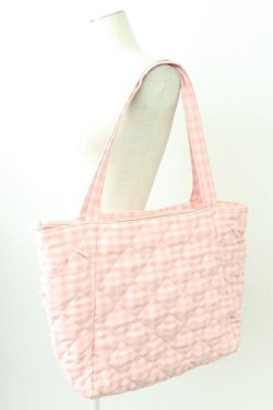 画像2: m petit by misako / AMリボンキルトCHECKバッグ  ピンク T-26-02-27-003-LO-BG-SA-ZT