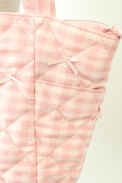 画像3: m petit by misako / AMリボンキルトCHECKバッグ  ピンク T-26-02-27-003-LO-BG-SA-ZT