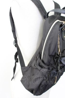 画像2: m petit by misako / フリルリュック  黒 T-26-02-27-006-LO-BG-SA-ZT