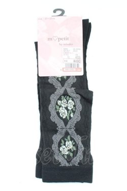 画像1: m petit by misako / ECAMOVKバラレースソックス   T-26-02-27-010-LO-ZA-SA-ZT