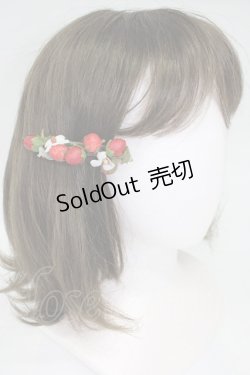 画像1: WONDERFUL WORLD / いちごバレッタ  赤Ｘゴールド T-26-02-28-027-LO-AC-SA-ZT