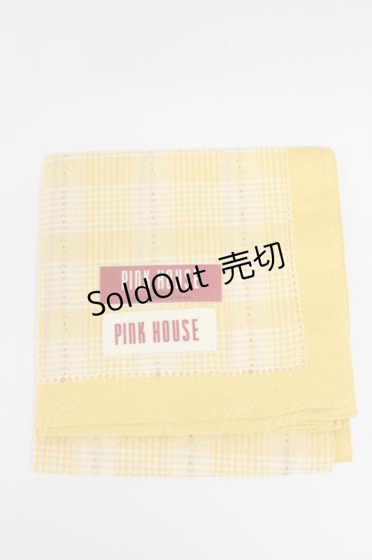 画像1: PINK HOUSE / ハンカチ  黄色 T-26-02-28-037-LO-ZA-SA-ZT636-F003 (1)