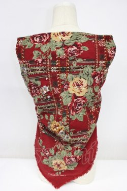 画像2: INGEBORG / プリントストール  赤フラワー T-26-02-28-043-0-ZA-SA-ZT