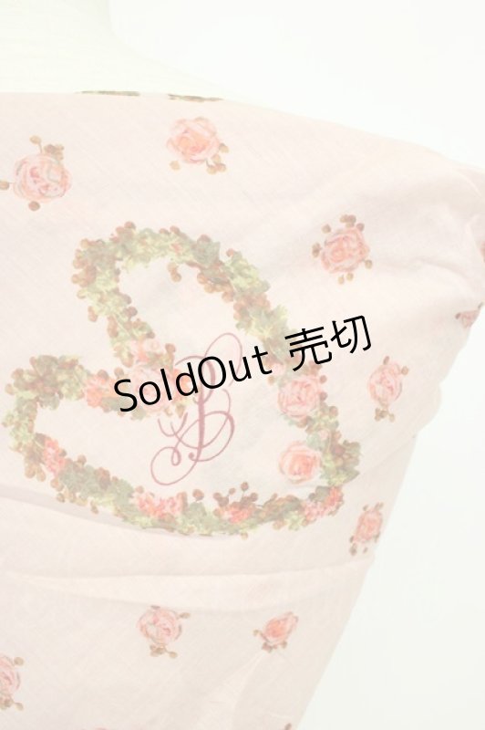 画像3: PINK HOUSE / ハートリース柄大判ストール  ピンク T-26-02-28-048-LO-ZA-SA-ZT636 (3)