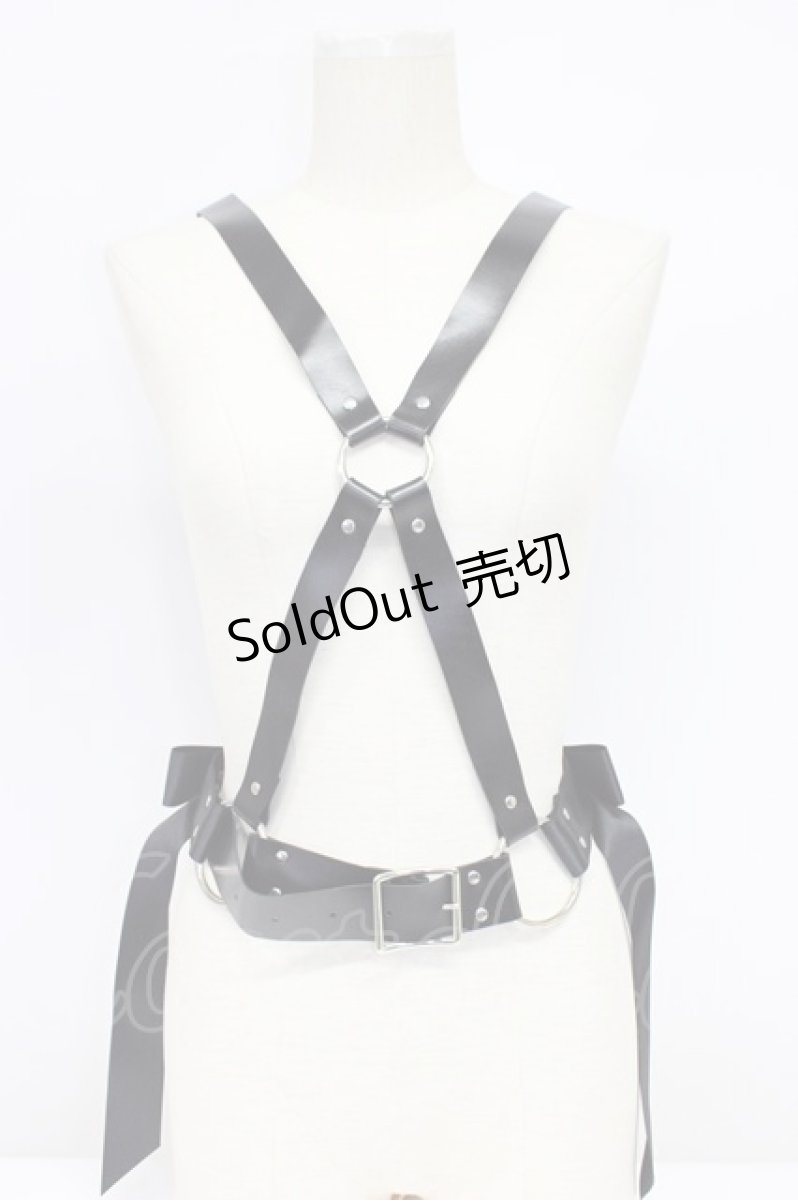 画像1: noir kei ninomiya / サテンリボンハーネス S 黒 T-26-02-28-049-0-ZA-SA-ZT636 (1)