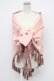 画像1: PINK HOUSE / タッセル縁大判ストール  ピンク T-26-02-28-052-LO-ZA-SA-ZT (1)