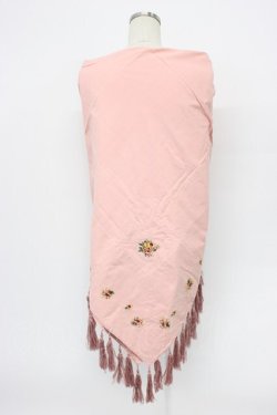 画像2: PINK HOUSE / タッセル縁大判ストール  ピンク T-26-02-28-052-LO-ZA-SA-ZT