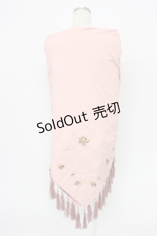 画像2: PINK HOUSE / タッセル縁大判ストール  ピンク T-26-02-28-052-LO-ZA-SA-ZT636 (2)