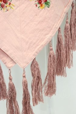 画像4: PINK HOUSE / タッセル縁大判ストール  ピンク T-26-02-28-052-LO-ZA-SA-ZT