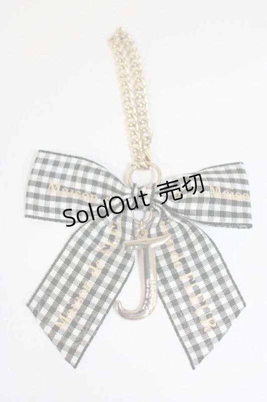 画像1: Maison de FLEUR / イニシャルリボンチャーム   T-26-02-28-009-LO-BG-SA-ZT636-F002 (1)