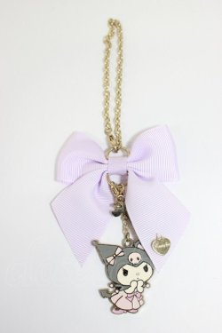 画像1: Maison de FLEUR / クロミリボンバッグチャーム   T-26-02-28-016-LO-AC-SA-ZT