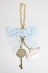 画像2: Maison de FLEUR / クロミリボンバッグチャーム   T-26-02-28-018-LO-AC-SA-ZT636-F002 (2)
