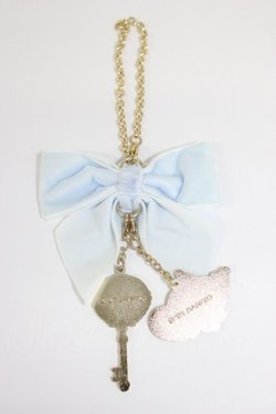 画像2: Maison de FLEUR / クロミリボンバッグチャーム   T-26-02-28-018-LO-AC-SA-ZT