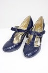 画像1: Baby Baby / リボンTパンプス 37 ネイビー T-26-03-01-021-PU-SH-SA-ZTK044 (1)