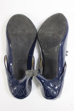 画像7: Baby Baby / リボンTパンプス 37 ネイビー T-26-03-01-021-PU-SH-SA-ZT