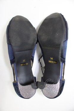 画像4: axes femme / お花コサージュ付パーティーパンプス M ネイビー T-26-03-01-022-AX-SH-SA-ZT