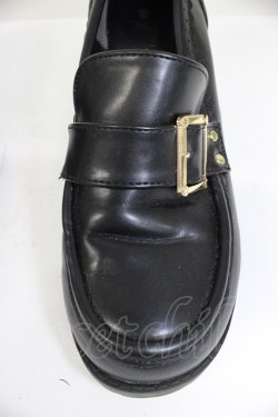 画像4: Amavel / ロゴリボン付ビブラムローファーパンプス L 黒 T-26-03-01-023-CA-SH-SA-ZT