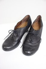 画像1: あしながおじさん / レースアップパンプス 23.5CM 黒 T-26-03-01-024-PU-SH-SA-ZTK044 (1)