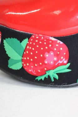 画像5: YOSUKE / いちご柄ソール厚底フラットパンプス L レッド T-26-03-01-026-PU-SH-SA-ZT