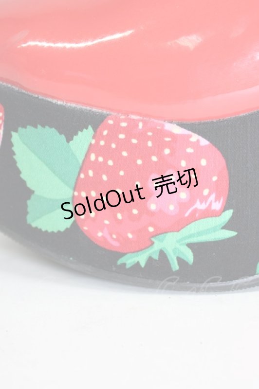 画像5: YOSUKE / いちご柄ソール厚底フラットパンプス L レッド T-26-03-01-026-PU-SH-SA-ZTK044 (5)