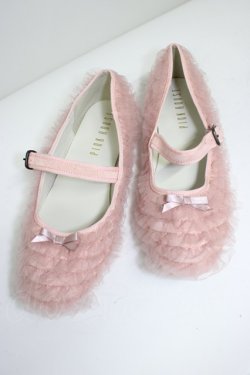 画像4: PINK HOUSE / ソフトチュールフリル使いバレエシューズ 4(L) ピンク T-26-03-01-027-LO-SH-SA-ZT