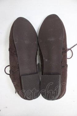 画像4: axes femme / スエードバラ刺繍バブーシュ M チャ T-26-03-01-004-AX-SH-SA-ZT