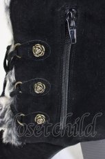 画像5: axes femme / ファーボンボンロングブーツ M 黒 T-26-03-01-033-AX-SH-SA-ZTK043 (5)
