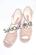 PINK HOUSE / フラワー刺繍シースルーパンプス LL ブラウン T-26-03-01-035-LO-SH-SA-ZTK043