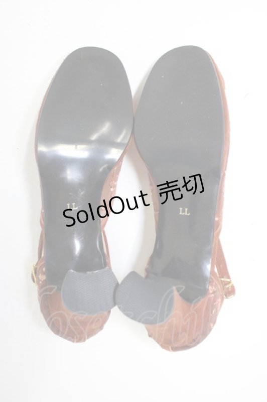 画像4: PINK HOUSE / フラワー刺繍シースルーパンプス LL ブラウン T-26-03-01-035-LO-SH-SA-ZTK043 (4)