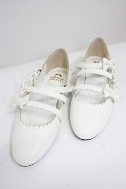 画像1: Angelic Pretty / お散歩リボンシューズ L 白 T-26-03-01-039-AP-SH-SA-ZT