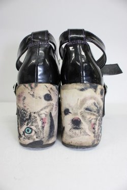 画像2: YOSUKE / アニマルソールエナメルパンプス M 黒Ｘブラウン T-26-03-01-008-PU-SH-SA-ZT