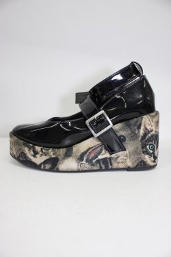 画像3: YOSUKE / アニマルソールエナメルパンプス M 黒Ｘブラウン T-26-03-01-008-PU-SH-SA-ZT