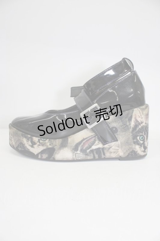 画像3: YOSUKE / アニマルソールエナメルパンプス M 黒Ｘブラウン T-26-03-01-008-PU-SH-SA-ZTK045 (3)