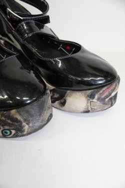 画像5: YOSUKE / アニマルソールエナメルパンプス M 黒Ｘブラウン T-26-03-01-008-PU-SH-SA-ZT