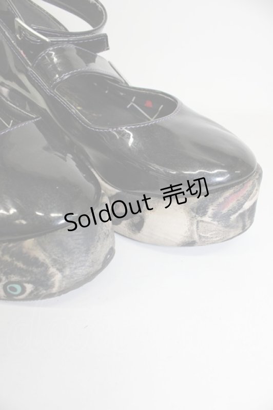 画像5: YOSUKE / アニマルソールエナメルパンプス M 黒Ｘブラウン T-26-03-01-008-PU-SH-SA-ZTK045 (5)