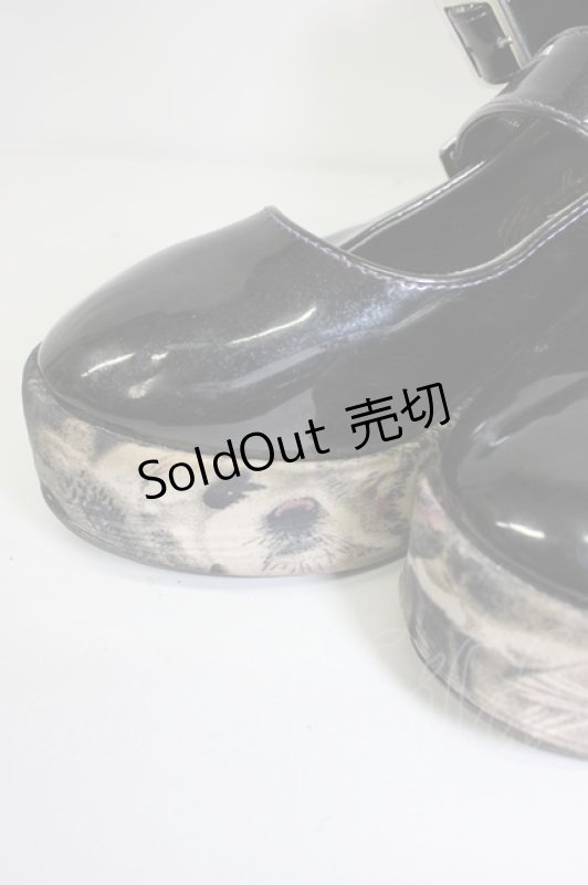 画像6: YOSUKE / アニマルソールエナメルパンプス M 黒Ｘブラウン T-26-03-01-008-PU-SH-SA-ZTK045 (6)