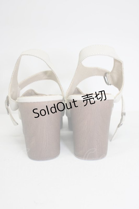 画像2: F i.n.t / フラワー刺繍ウッドライクソールサンダル M アイボリー T-26-03-01-009-CA-SH-SA-ZTK045 (2)