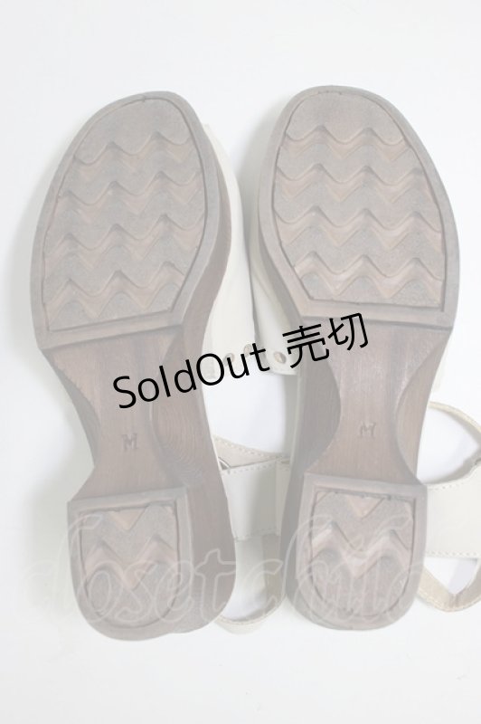 画像5: F i.n.t / フラワー刺繍ウッドライクソールサンダル M アイボリー T-26-03-01-009-CA-SH-SA-ZTK045 (5)