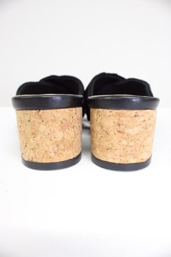 画像2: axes femme / フリル×レースミュール L クロ T-26-03-01-015-AX-SH-SA-ZT