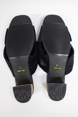 画像5: axes femme / フリル×レースミュール L クロ T-26-03-01-015-AX-SH-SA-ZT