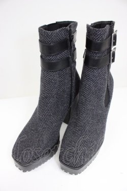 画像1: EATME / ダブルベルトサイドゴアブーツ M ミックス T-26-03-01-016-LO-SH-SA-ZT