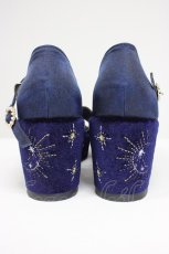 画像2: axes femme POETIQUE / 星座刺繍サンダル M ネイビー T-26-03-01-017-AX-SH-SA-ZTK044 (2)