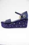 画像3: axes femme POETIQUE / 星座刺繍サンダル M ネイビー T-26-03-01-017-AX-SH-SA-ZTK044 (3)