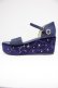 画像3: axes femme POETIQUE / 星座刺繍サンダル M ネイビー T-26-03-01-017-AX-SH-SA-ZT (3)