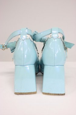 画像2: axes femme kawaii / ダブルリボンスカラップパンプス L サックス T-26-03-01-018-AX-SH-SA-ZT