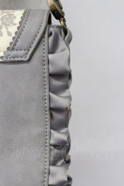 画像6: axes femme / フラワーシルエットフリルショルダーバッグ  グレー T-26-03-02-016-AX-BG-SA-ZT